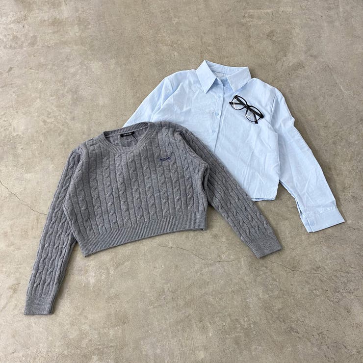 ケーブルニットプルオーバー・シャツアンサンブル | non-hedge  | 詳細画像22 