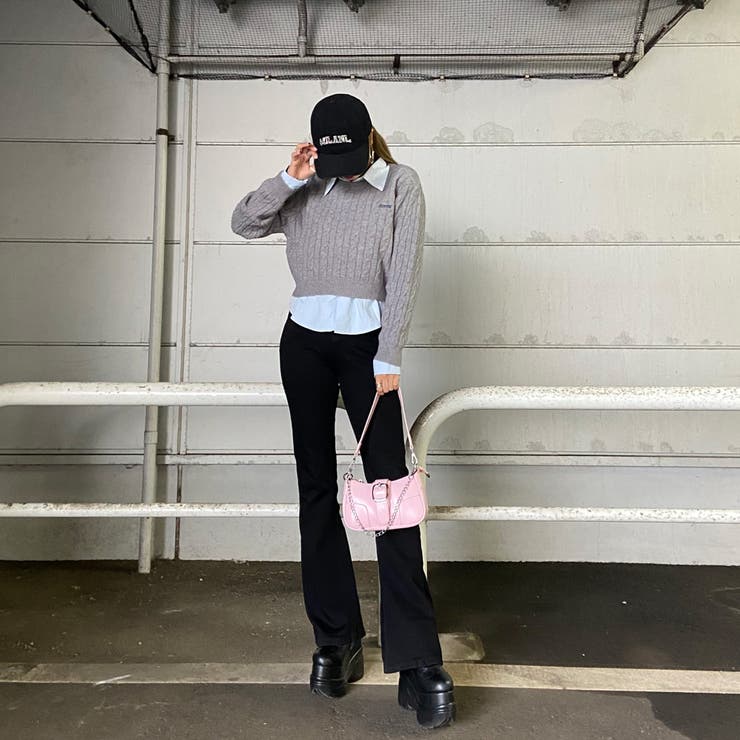 ケーブルニットプルオーバー・シャツアンサンブル | non-hedge  | 詳細画像5 