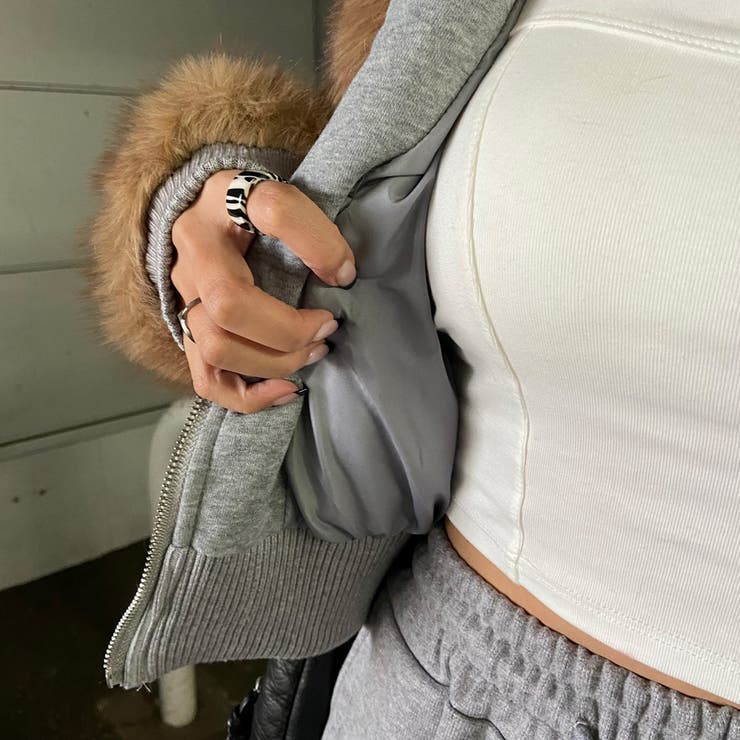 パーカーアンサンブル風ファーブルゾン | non-hedge  | 詳細画像17 