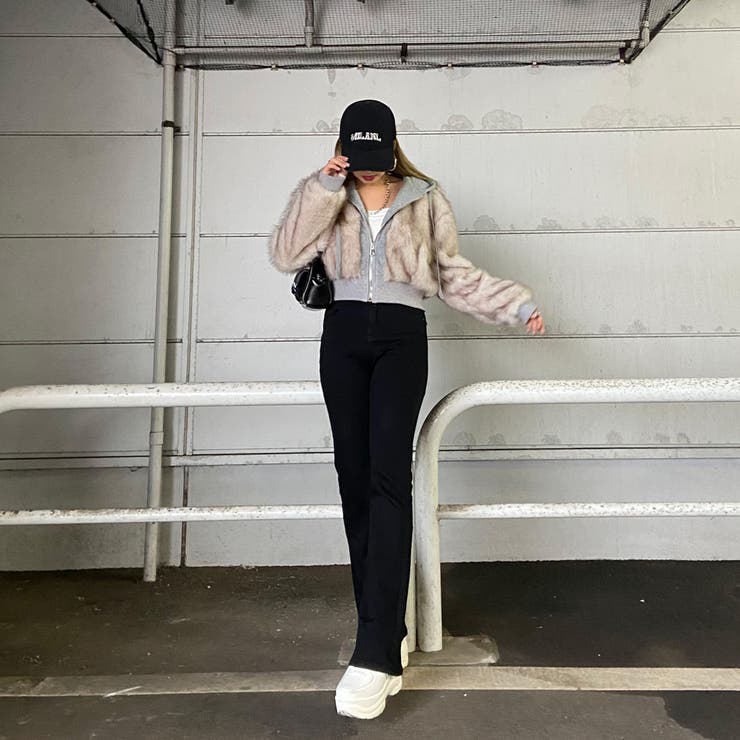 パーカーアンサンブル風ファーブルゾン | non-hedge  | 詳細画像18 