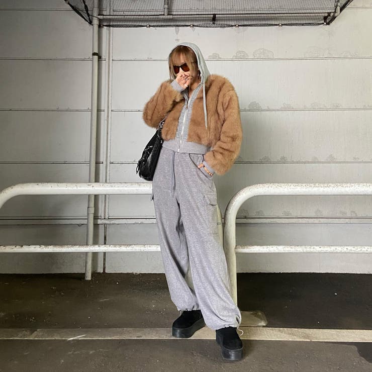 パーカーアンサンブル風ファーブルゾン | non-hedge  | 詳細画像2 