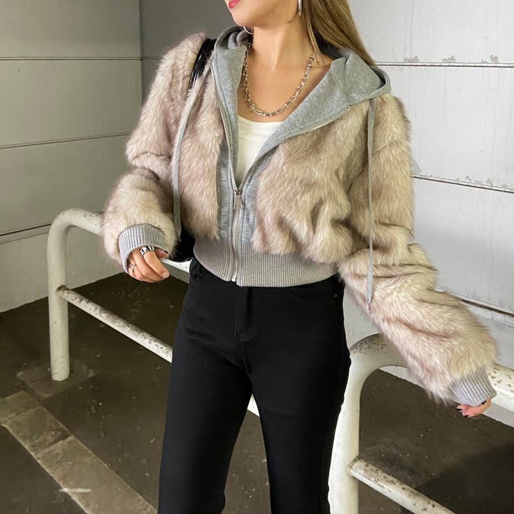 パーカーアンサンブル風ファーブルゾン | non-hedge  | 詳細画像20 