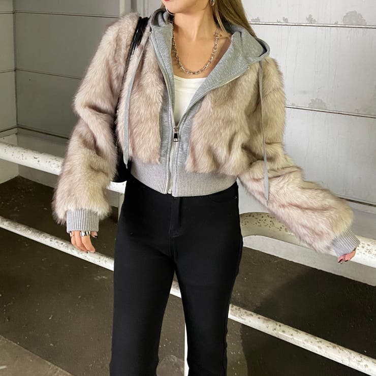 パーカーアンサンブル風ファーブルゾン | non-hedge  | 詳細画像21 