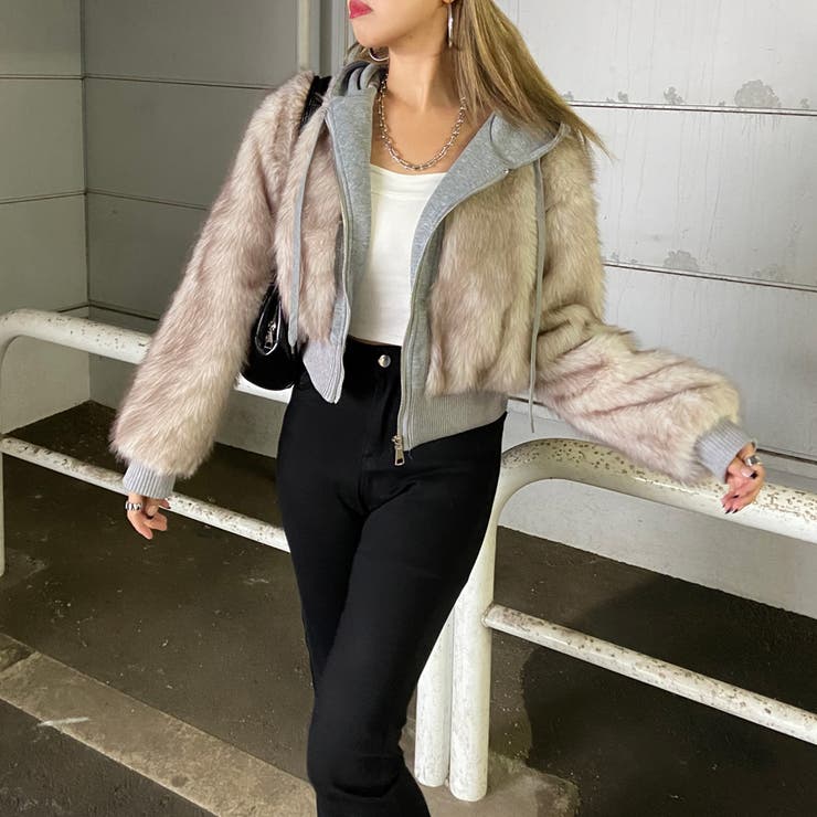 パーカーアンサンブル風ファーブルゾン | non-hedge  | 詳細画像23 