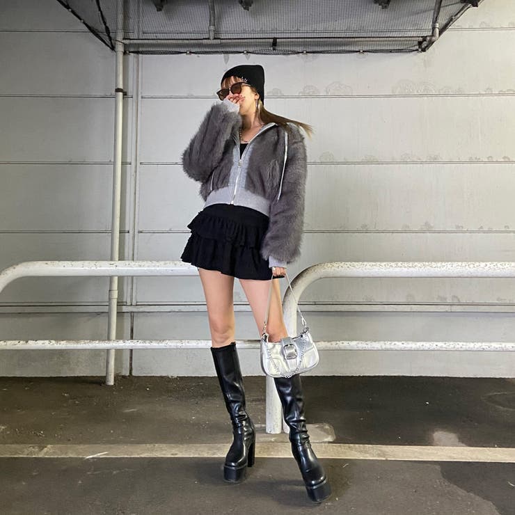 パーカーアンサンブル風ファーブルゾン | non-hedge  | 詳細画像24 