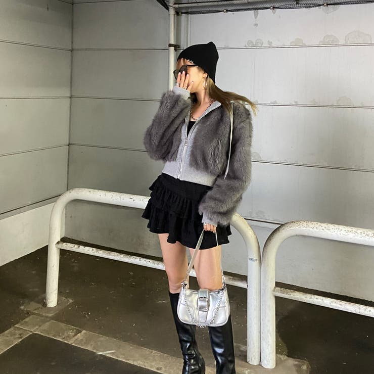 パーカーアンサンブル風ファーブルゾン | non-hedge  | 詳細画像25 