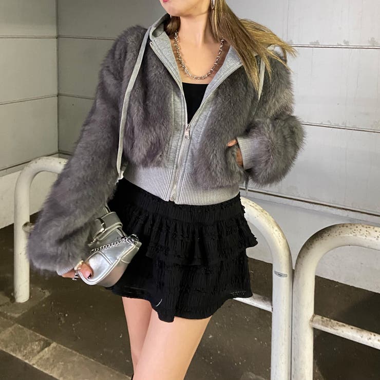 パーカーアンサンブル風ファーブルゾン | non-hedge  | 詳細画像27 