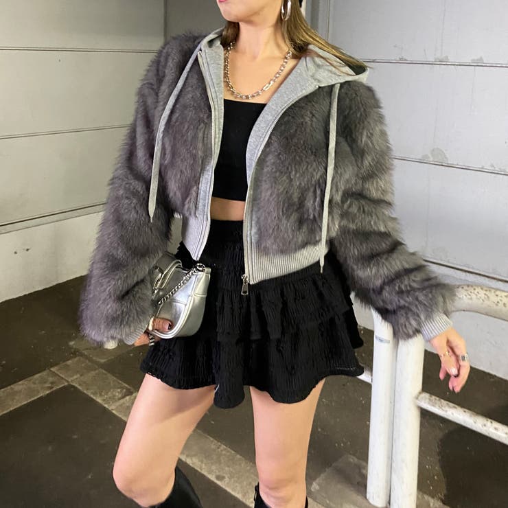 パーカーアンサンブル風ファーブルゾン | non-hedge  | 詳細画像29 