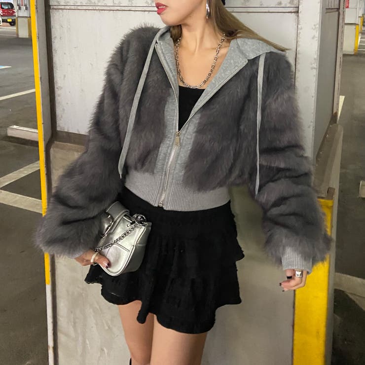 パーカーアンサンブル風ファーブルゾン | non-hedge  | 詳細画像30 