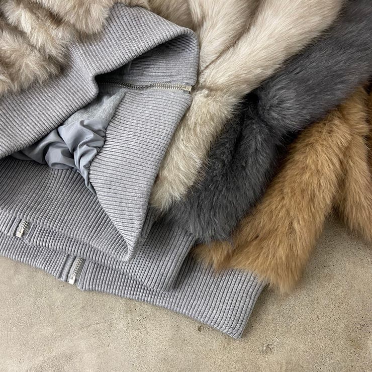 パーカーアンサンブル風ファーブルゾン | non-hedge  | 詳細画像35 