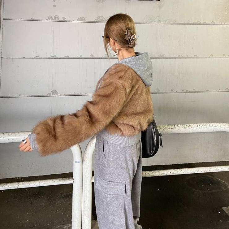 パーカーアンサンブル風ファーブルゾン | non-hedge  | 詳細画像4 