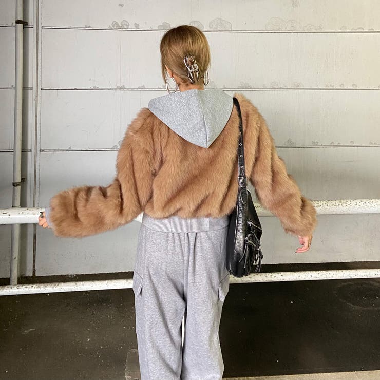 パーカーアンサンブル風ファーブルゾン | non-hedge  | 詳細画像5 