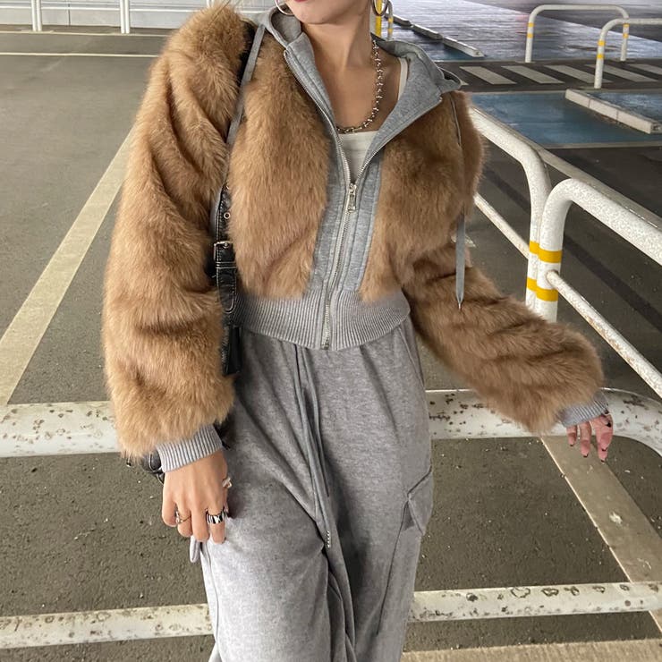 パーカーアンサンブル風ファーブルゾン | non-hedge  | 詳細画像8 