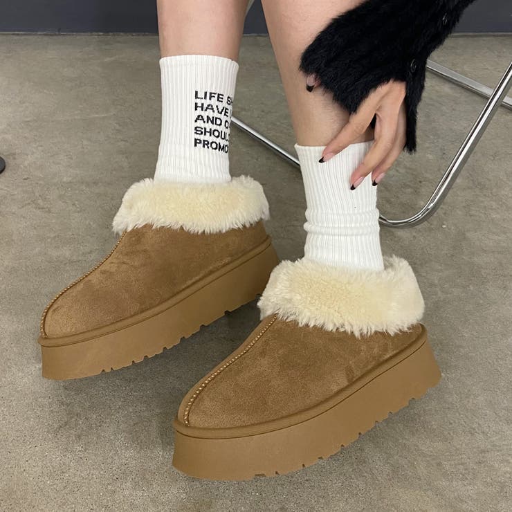 モカ | フェイクファー切替ムートンブーツ | non-hedge 