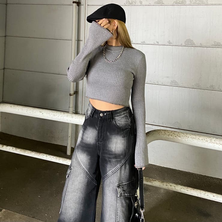 ラメ袖フレアニットトップス | non-hedge  | 詳細画像9 