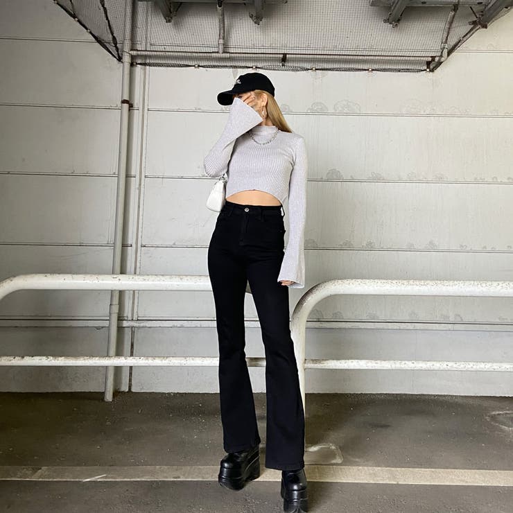 ラメ袖フレアニットトップス | non-hedge  | 詳細画像13 