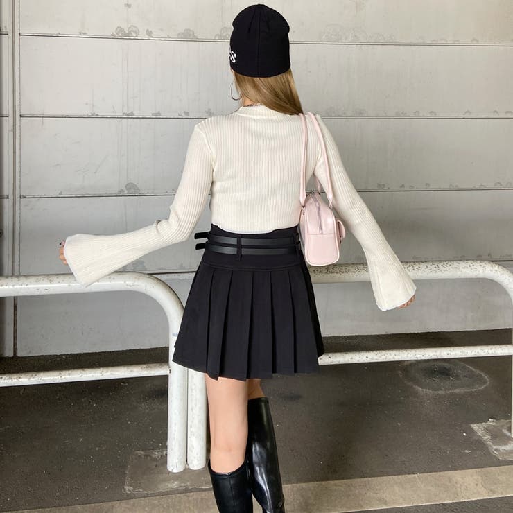 ラメ袖フレアニットトップス | non-hedge  | 詳細画像25 