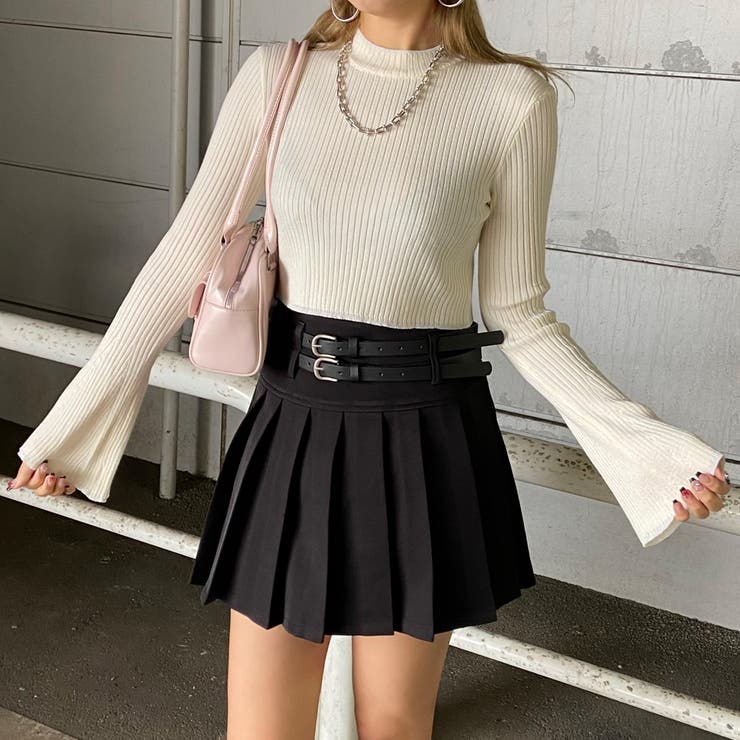 ラメ袖フレアニットトップス | non-hedge  | 詳細画像26 