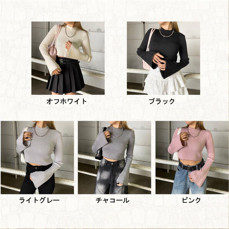 ラメ袖フレアニットトップス | non-hedge  | 詳細画像37 