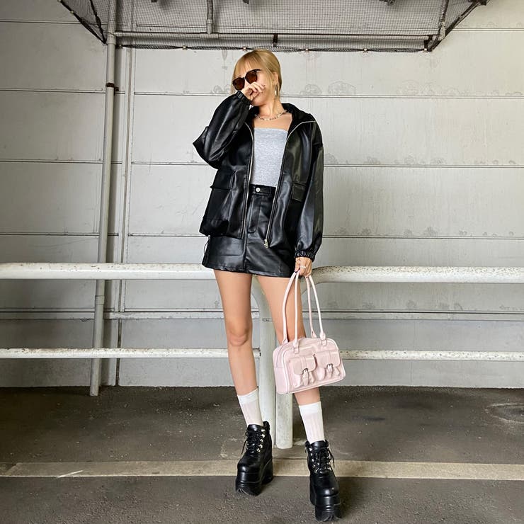 合成皮革ジャケット・スカートセットアップ | non-hedge  | 詳細画像11 