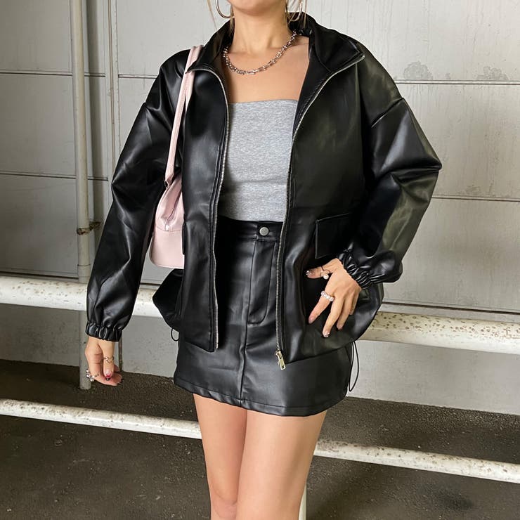 合成皮革ジャケット・スカートセットアップ | non-hedge  | 詳細画像16 