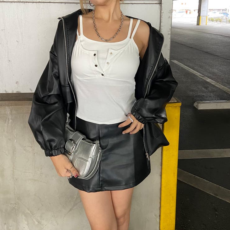 合成皮革ジャケット・スカートセットアップ | non-hedge  | 詳細画像19 