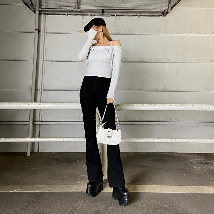 リブオフショルダートップス | non-hedge  | 詳細画像14 