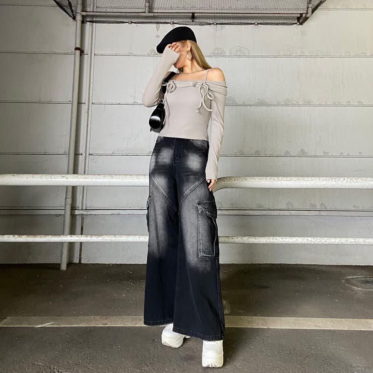 リブオフショルダートップス | non-hedge  | 詳細画像18 