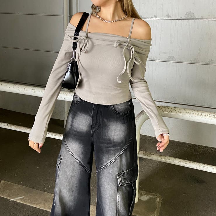 リブオフショルダートップス | non-hedge  | 詳細画像20 