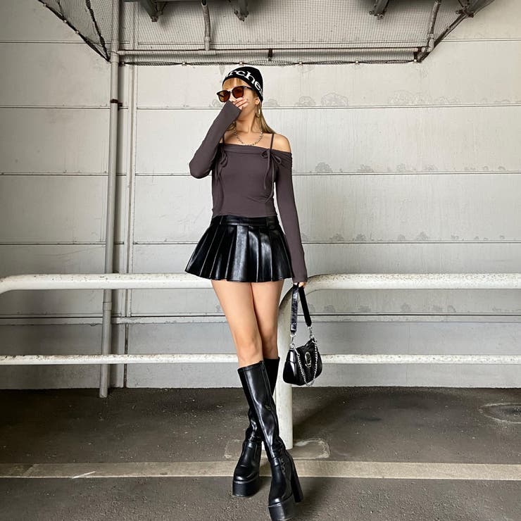 リブオフショルダートップス | non-hedge  | 詳細画像23 