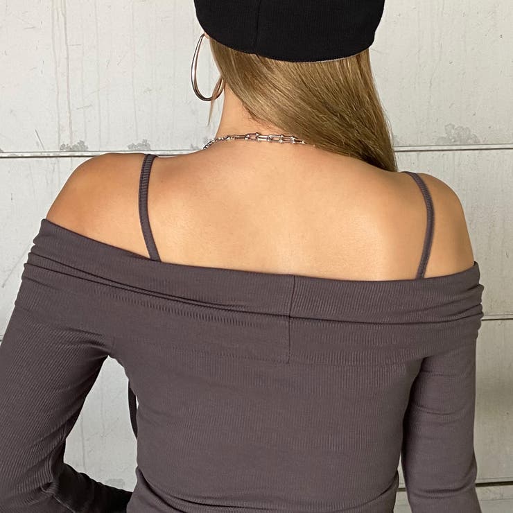 リブオフショルダートップス | non-hedge  | 詳細画像29 