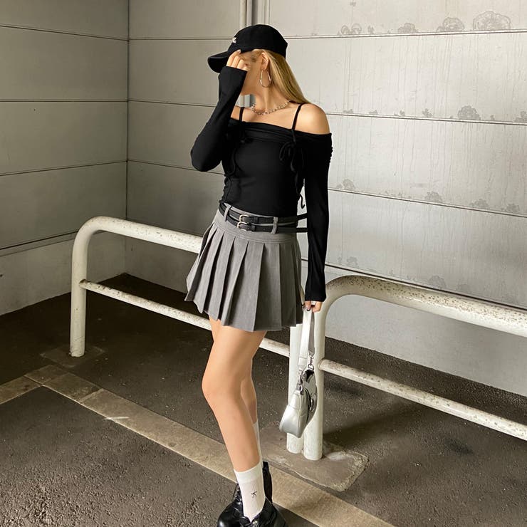 リブオフショルダートップス | non-hedge  | 詳細画像7 