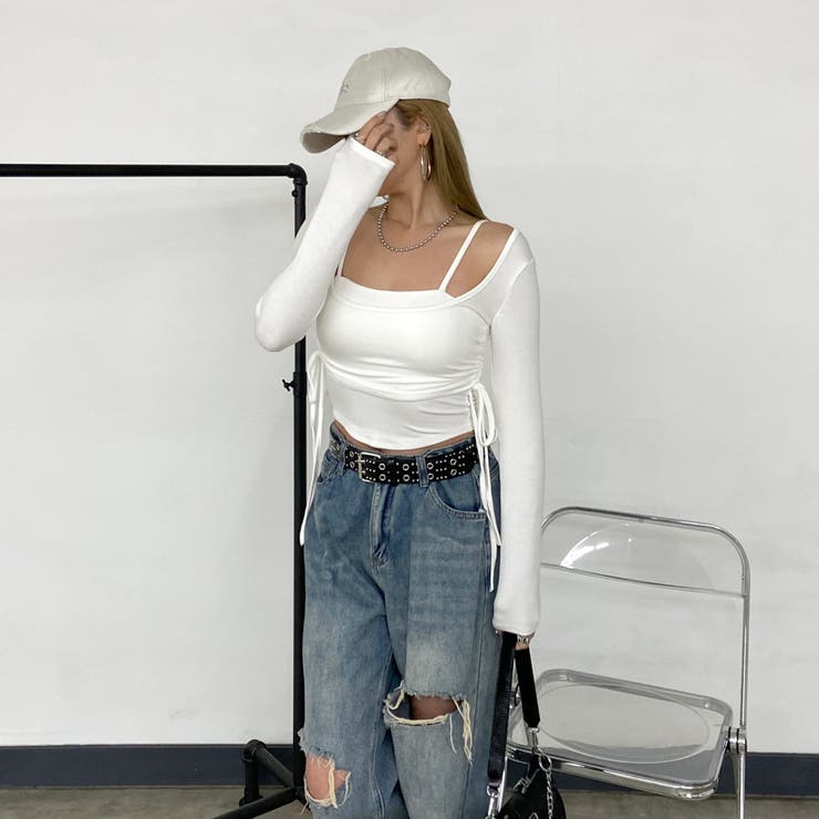 インナー付きサイドドロストトップス | non-hedge  | 詳細画像18 