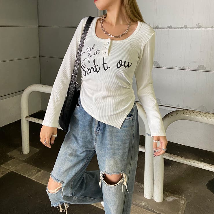 イレギュラーヘムロゴトップス | non-hedge  | 詳細画像19 