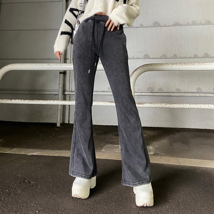 ブラック | ブリーチフレアパンツ | non-hedge 