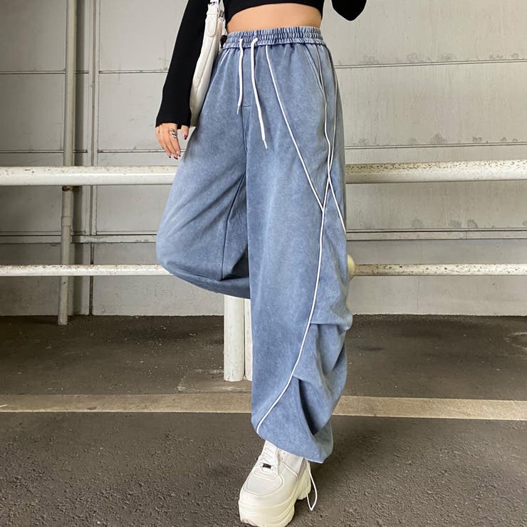 ブルー | ブリーチラインカットパンツ | non-hedge 