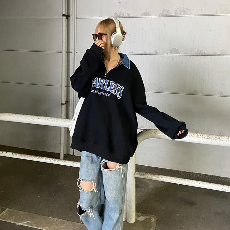 デニムロゴZIPチュニック | non-hedge  | 詳細画像14 