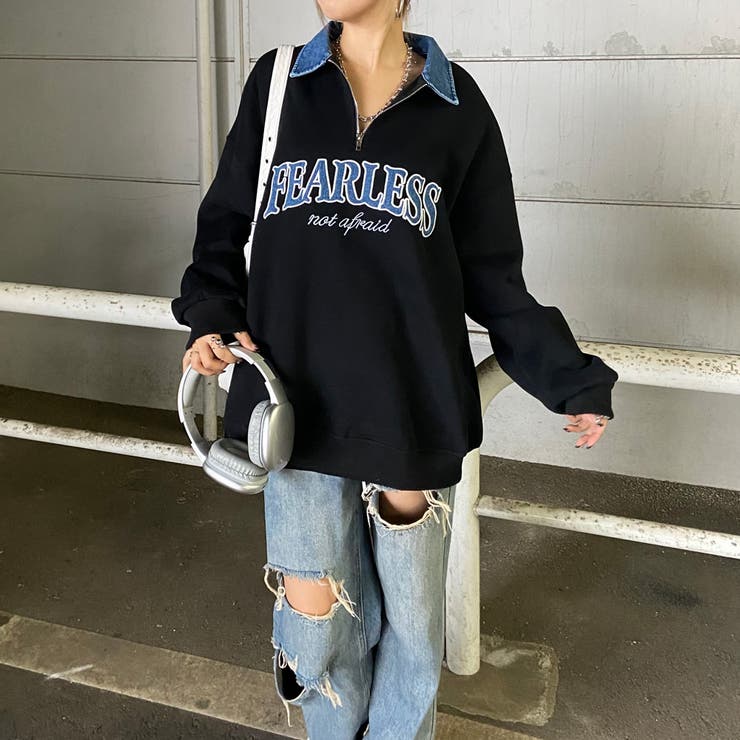 デニムロゴZIPチュニック | non-hedge  | 詳細画像15 