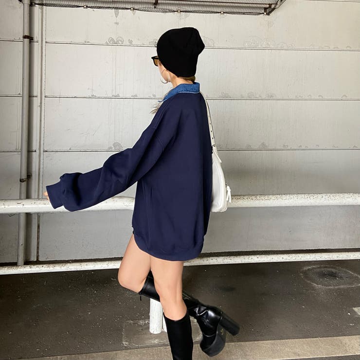 デニムロゴZIPチュニック | non-hedge  | 詳細画像19 