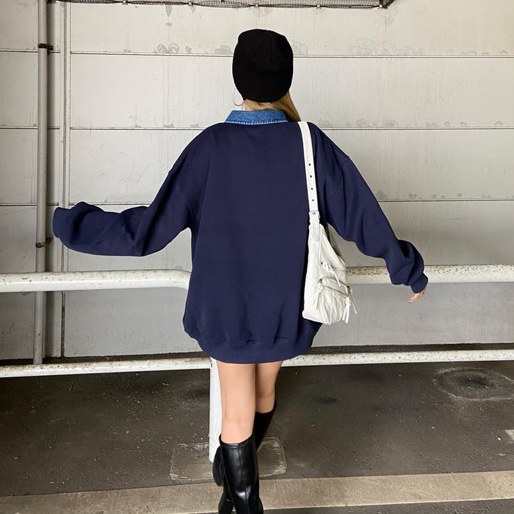 デニムロゴZIPチュニック | non-hedge  | 詳細画像20 