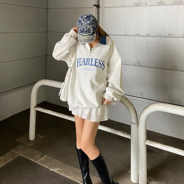 デニムロゴZIPチュニック | non-hedge  | 詳細画像3 