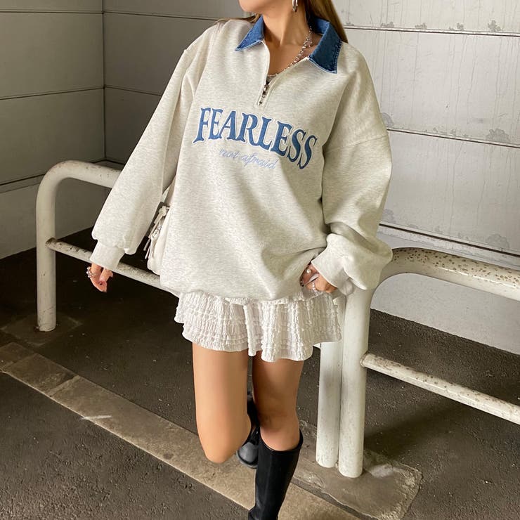 デニムロゴZIPチュニック | non-hedge  | 詳細画像4 