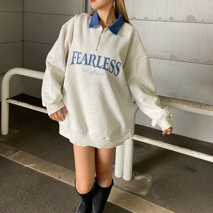 デニムロゴZIPチュニック | non-hedge  | 詳細画像6 