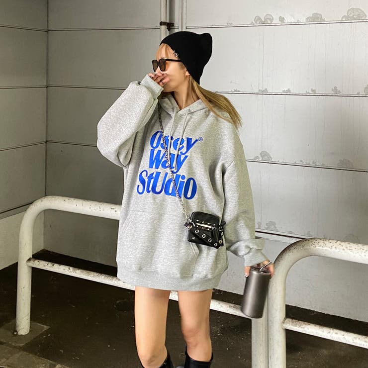 ビッグロゴ刺繍フードチュニック | non-hedge  | 詳細画像2 