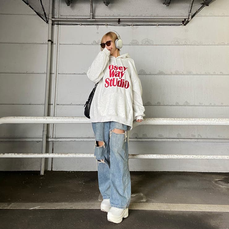 ビッグロゴ刺繍フードチュニック | non-hedge  | 詳細画像25 