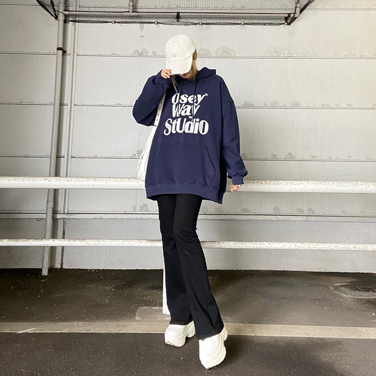 ビッグロゴ刺繍フードチュニック | non-hedge  | 詳細画像6 