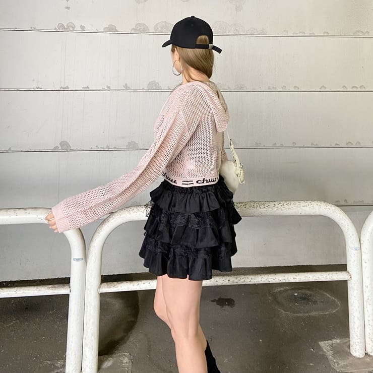 レース切替ティアードスカート | non-hedge  | 詳細画像9 