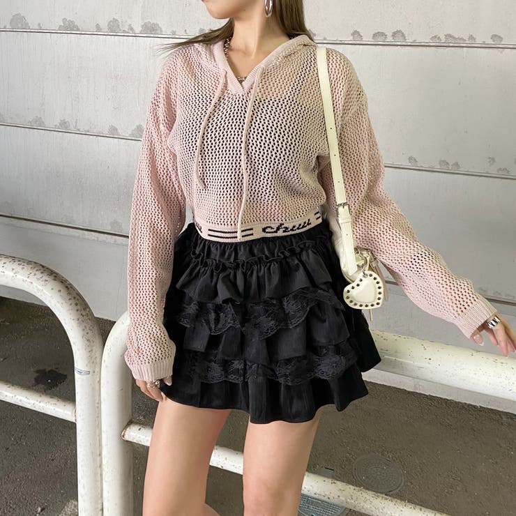 レース切替ティアードスカート | non-hedge  | 詳細画像12 