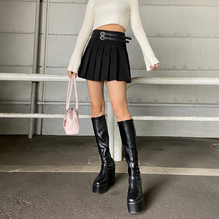 2ベルト付きタックスカート | non-hedge  | 詳細画像3 