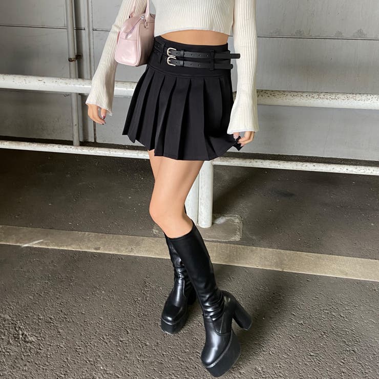 2ベルト付きタックスカート | non-hedge  | 詳細画像4 